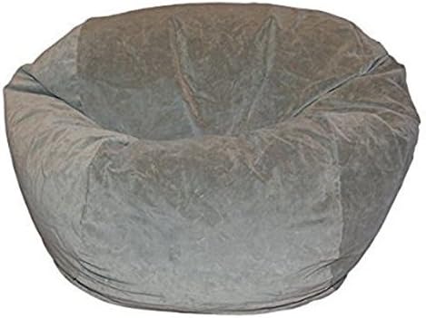 Large XXL Size Grey Color Comfort Suede Bean Bag Chair Cover Only by Ink Craft