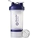 BlenderBottle ProStak System with 22-Ounce Bottle and Twist n' Lock Storage, Clear/Purple