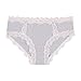 Free to Live 6 Pack Women's All Over Lace Trim Hipster Cotton Panties (Medium, Black, Light Grey, Light Khaki, Pink, Royal Blue, White)