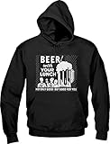 BSW Men's Beer With Your Lunch retro Hoodie SM Black