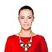 LUX ACCESSORIES Festive Holiday Red Green Christmas Xmas Statement Necklace
