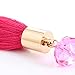 NLCAC Women Thread Tassel Dangle Earrings Silk Fringe Thread Drop Earrings for Parties (fuchsia)