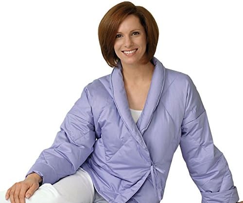 Warm Things Quilted Down Bed Jacket Bluette Small (8-10)