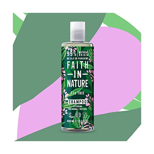 Faith In Nature Natural Tea Tree Shampoo, Cleansing, Vegan and Cruelty Free, No SLS or Parabens, For Normal to Oily Hair…