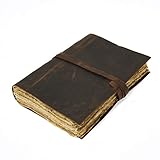 Leather Journal Travel Diary, Handmade Vintage