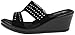 Skechers Cali Women's Rumblers-Hope Float Wedge Sandal, Black, 7 M US