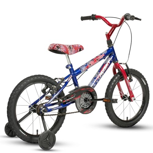 Bicicleta Infantil Masculina Aro 16 Aranha Menino Alumínio Husky com Rodinhas