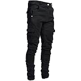 Men's Casual Stylish Straight Slim Fit Jeans Young Hiphop Skinny Denim Pants
