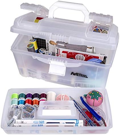 ArtBin Twin Top 17 inch Box Portable Art & Craft Supply Organizer with