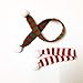 5 Pcs 2x30cm Christmas Mini Scarf DIY Hairball Knitted Doll Clothes Accessory Wine Bottle Neckerchief Little Snowman Decor (Red and Green)