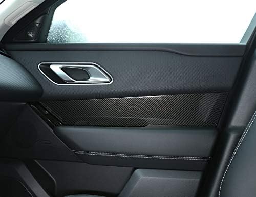 Carbon Fiber Car Interior Door Handle Panel Cover Protector Panel Trim 4pcs For Land Rover Range Rover Velar 2017-2018