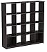 Bush Furniture Cabot 16 Cube Bookcase in Espresso Oak