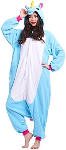 Unicorn Onesie Pajamas Adults Cartoon Cosplay Costume Hoodie