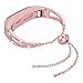 Wearlizer Compatible with Alta and Alta hr Bands for Women Bracelet Metal Silver Rose Gold Black Pink Metal Replacement Wrist Band Accessories Straps Bangle (Pink Gold)