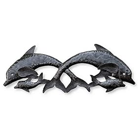 It's Cactus Dolphin Wall Décor, Leaping Dolphins, Nautical Tropical Beach Wall Hanging Art, Decorative Coastal Plaques… 41yJ9Di8kPL