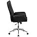 Flash Furniture Mid-Back Black LeatherSoft Executive Swivel Office Chair with Flared Arms