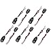 BestTong 10 Pcs I Type Faux Leather Shell 2 Wired 9V Battery Clip Connector