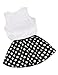 Arshiner Toddler Baby Kids Girls Summer 2PCS Sets Outfits Sleeveless Shirt/ Vest Tops + Dots Skirt
