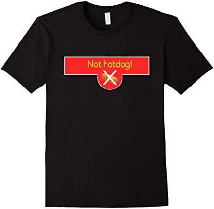 Mens Not Hotdog t-shirt Large Black