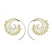 9 Pairs Golden Bohemian Vintage Tribal Swirl Spiral Hoop Earrings Set For Women Mother Jewelry(golden)