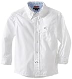 Tommy Hilfiger Big Boys' Classic Long Sleeve Woven Shirt