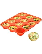 Silicone Muffin Pan - 12 Cups Nonstick Cupcake Pan Muffin Tin Silicone Molds for Baking
