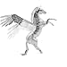 2016 Microworld 3D Metal Puzzle Pegasus Fly Horse Model Z004 DIY 3D Laser Cut Jigsaw Toys For Audit - Silver