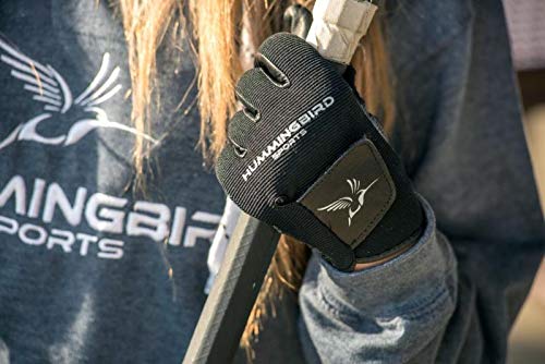 Hummingbird Sports Girls Leather Lacrosse and Field Hockey Glove Black, X-Small