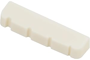 Miwayer 4/5/6 String Electric Bass Bone Bridge Nut Flat Bottom Pre-Slotted Made of Real Bone (4S 38X6X9/8.3 1pack)