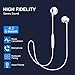 Magnetic Bluetooth Earphones, In-Ear HD Stereo Bluetooth Headphones IPX4 Waterproof Wireless Earbuds DSP Noise Cancellation Wireless Headset with Mic for Sport Running(White)