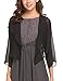 Venena Women's Split Sleeve Open Front Chiffon Bolero Shrug Cardigan