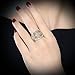 Mytys 2 Tone Gold and Silver Band Chunky Ring Twist Crystal Fashion Wide Statement Rings(9)