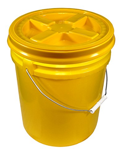 Yellow 5 Gallon 90 mil Bucket with Gamma Seal Lid (Yellow)