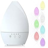 Essential Oil Diffuser - Unique Elegant Design Aromatherapy Ultrasonic Room Humidifier 200 ml For Aroma Oils Now with Adjustable Mist Timer Best among Electric Diffusers on Amazon by Island's Miracle