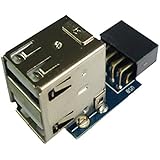 9pin USB 2.0 Female Pin header to Dual USB2.0 port Adapter-Double Decker Type