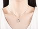 Forfamilyltd Sterling Silver I Love You to The Moon and Back Love Heart Pendant Necklace with Love Card, White
