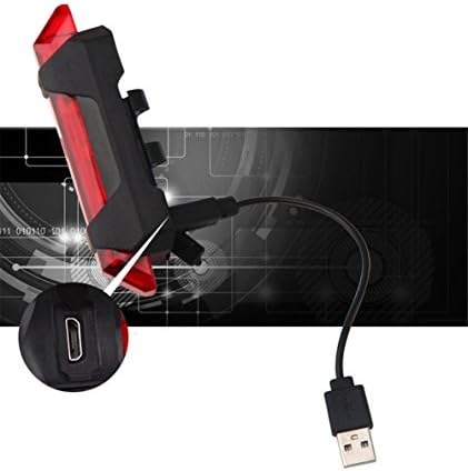 USB Rechargeable Bike Taillight Red LED Bicycle Back Warning Light from Alice Windowshop