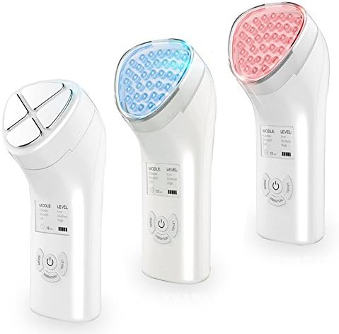 Photon And Galvanic Therapy Skin Rejuvenation Beauty Device Home Use Portable Multi-Functional LED Red Light &amp; Blue Light Beauty Machine With EMS Treatment By iWingate