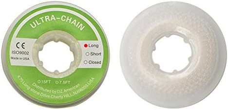 Wecando Dental Orthodontic Elastic Chain Power Chains Brace Orthodontic Spool Elastic Rubber Band (Long, White)