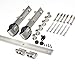 DIYHD 04BN Brushed Nickel Hardware Interior Steel Barn Wood Sliding, 8FT Track Kit, Single Door kit