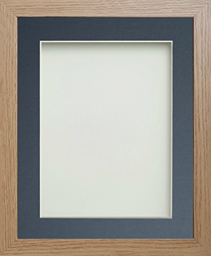 Frame Company Allington Range Beech Picture Photo Frame with Blue Mount Mount, A3 for pic size A4 * Choice of Sizes* Fitted with Glass