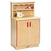 ECR4Kids Birch Pretend Play Kitchen Cupboard Playset for Daycare, Natural