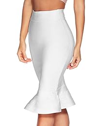Meilun Falda de cola de pez con vendaje de rayón para dama