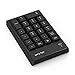 Number Pad, N016 Jelly Comb 22 Keys Wireless USB Multi-Function Numeric Keypad Keyboard with 2.4G Mini USB Receiver for Laptop Desktop PC Notebook - Black