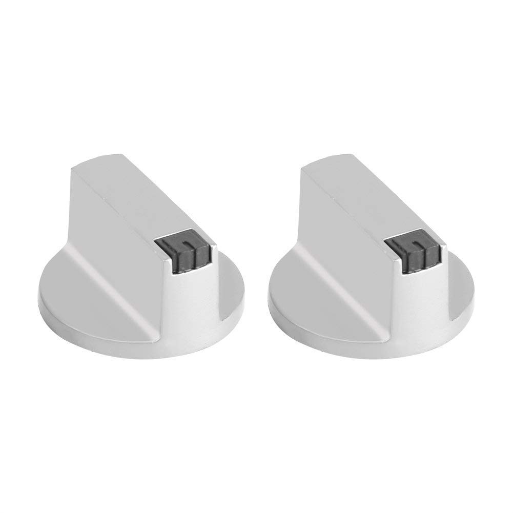 Yosoo 2Pcs 6mm Gas Stove Knobs Universal Zinc Alloy Kitchen Stove Knob Locks Oven Cooktop Switch Control