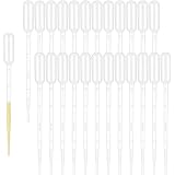 moveland 120PCS 1ML Premium Disposable Plastic Transfer Pipettes, Clear Graduated Eye Dropper for Essential Oils, Home Use, S