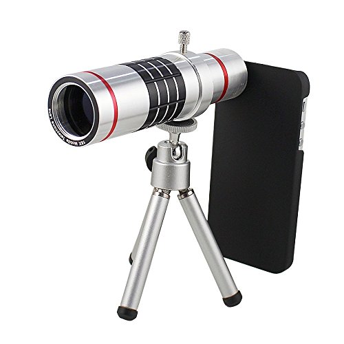 Shopping_Shop2000® 18x Zoom Aluminum Universal Manual Focus Telephoto Telescope Phone Camera Lens Kit + Mini Tripod + Case For iPhone 6 Plus (5.5") (iphone 6 Plus 18x Silver) - Thumbnail 7
