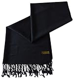CJ Apparel Black Solid Color Design Shawl Pashmina Scarf Wrap Stole Throw NEW