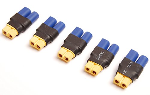 Lot (5) XT60 Female to EC 5 EC5 Male Connector Adapter Converter for RC Power
