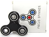 Focus Spinner - (4 Colors) Fidget Toy For Anxiety Stress Relief Attention Focus For Children / Adult Gift ADHD (Black)